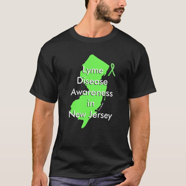 Lyme Disease Awareness in New jersey Tee Shirt (Framsida)