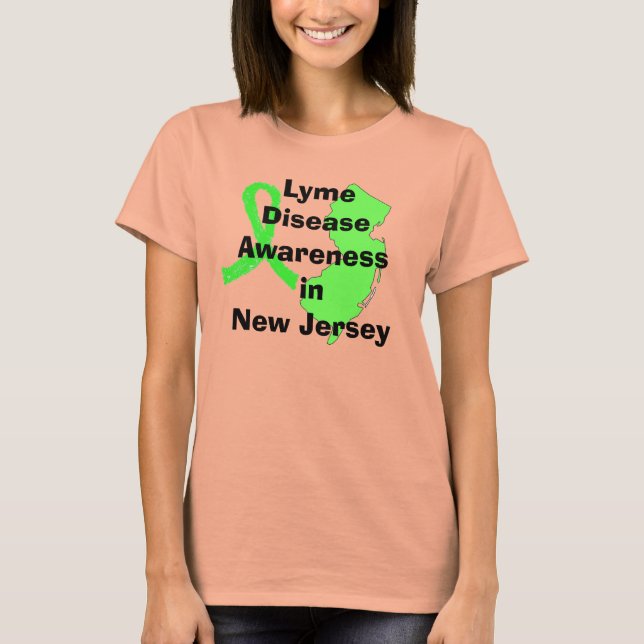 Lyme Disease Awareness in New jersey Women's Shirt Tee (Framsida)