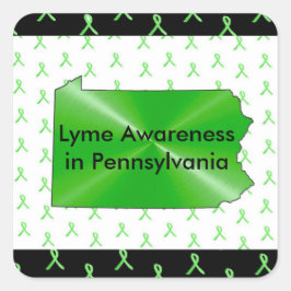 Lyme Disease Awareness in Pennsylvania Stickers Fyrkantigt Klistermärke