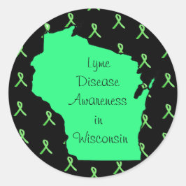 Lyme Disease Awareness in Wisconsin Stickers Runt Klistermärke