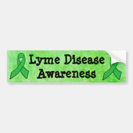 Lyme Disease Awareness Rosett band Bumper Sticker Bildekal
