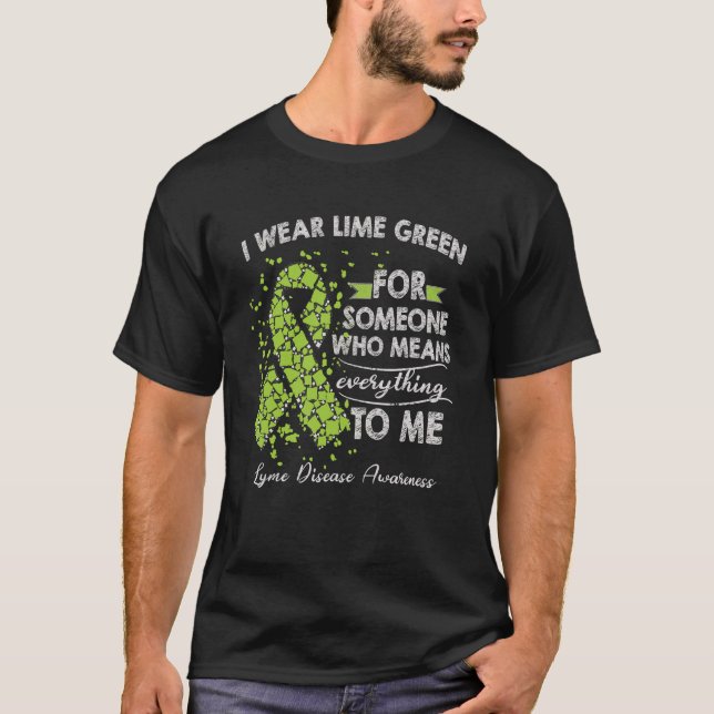 Lyme Disease Awareness Warrior Support Survivor  T Shirt (Framsida)