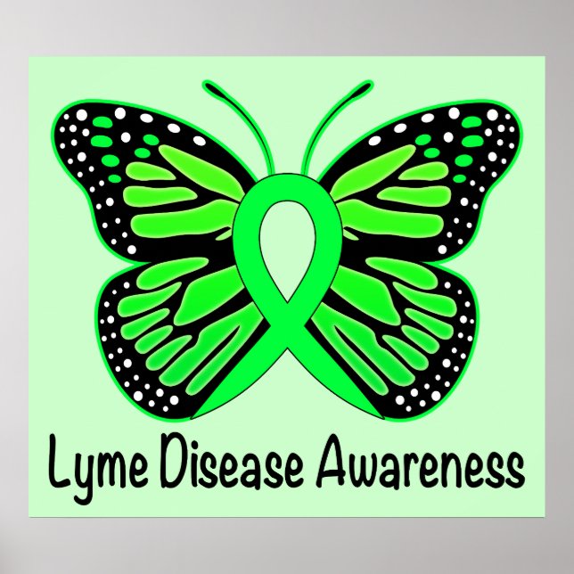 Lyme Disease Butterfly Awareness Ribbon Poster (Framsidan)