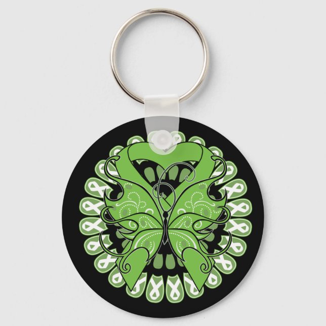 Lyme Disease Butterfly Circle of Rosett band Nyckelring (Framsida)