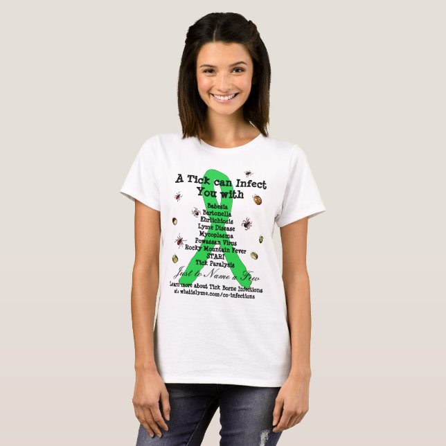 Lyme Disease & Co Infektioner Medvetenhet Shirt T (Hel framsida)