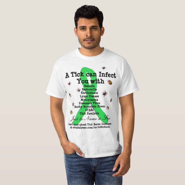 Lyme Disease & Co Infektioner Medvetenhet Shirt Tee (Hel framsida)