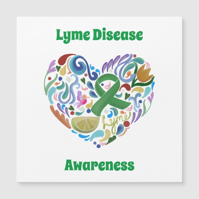 Lyme Disease Gift and Awareness Magnet (Framsida)