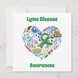 Lyme Disease Grönt Ribbon Awareness Kort