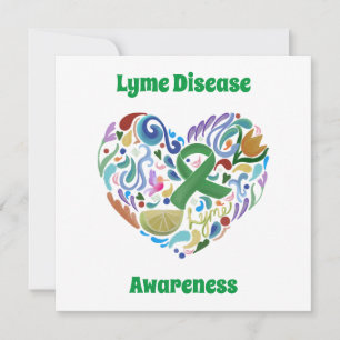 Lyme Disease Grönt Ribbon Awareness Kort