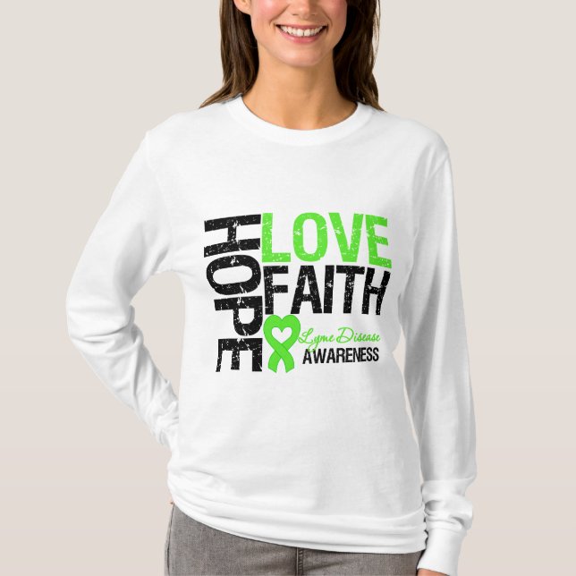 Lyme Disease Hope Kärlek Faith Tröja (Framsida)