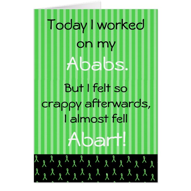 Lyme Disease Humor Card Hälsningskort (Framsidan)