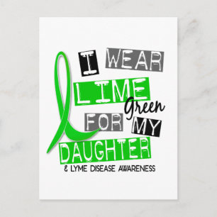Lyme Disease I Bära Lime Green för min dotter 37 Vykort
