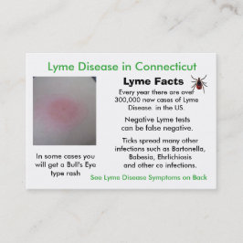 Lyme Disease in Connecticut Information Cards Visitkort