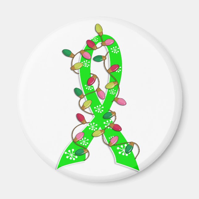 Lyme Disease jul Ljus Ribbon Magnet (Framsidan)