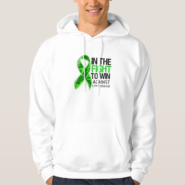 Lyme Disease - Kamp mot vinn Sweatshirt Med Luva (Framsida)