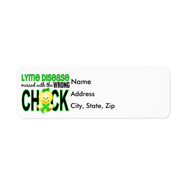 Lyme Disease meddelades med felaktig Chick Returadress Etikett (Framsidan)