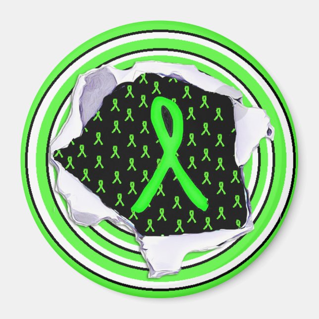 Lyme Disease Medvetenhet Band Sticker Magnet (Framsidan)