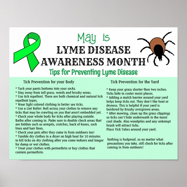 Lyme Disease Prevention Education Poster (Framsidan)