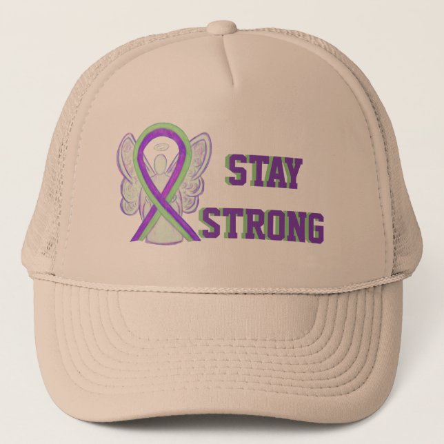 Lyme Disease, smärta, Lupus Awareness Ribbon Cap Keps (Framsida)