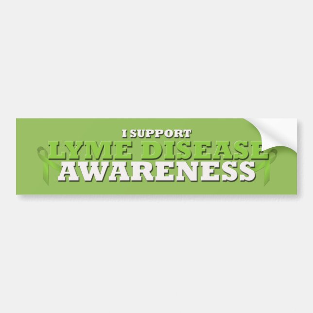 Lyme Disease Support Awareness Bumper Sticker 1 Bildekal (Framsidan)
