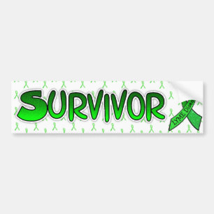 Lyme Disease Survivor Awareness Rosett band Bumper Bildekal