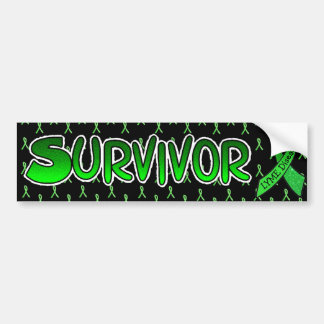 Lyme Disease Survivor Awareness Rosett band Bumper Bildekal