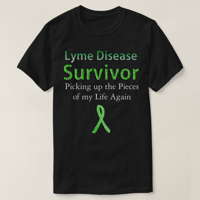 Lyme Disease Survivor Black Tshirt T Shirt (Design framsida)