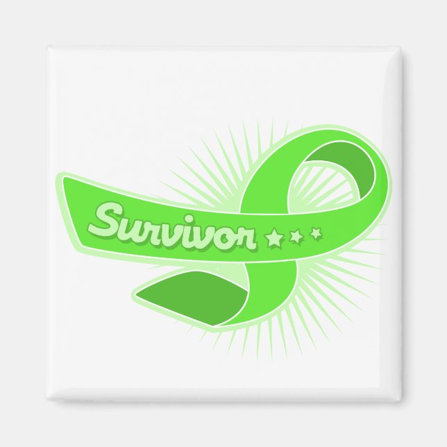 Lyme Disease Survivor Ribbon Magnet (Framsidan)