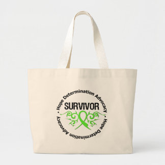 Lyme Disease Survivor Tribal Ribbon Jumbo Tygkasse
