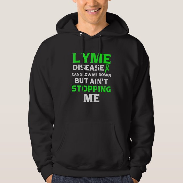 Lyme Disease Survivor Warrior Awareness 11 Hoodie (Framsida)