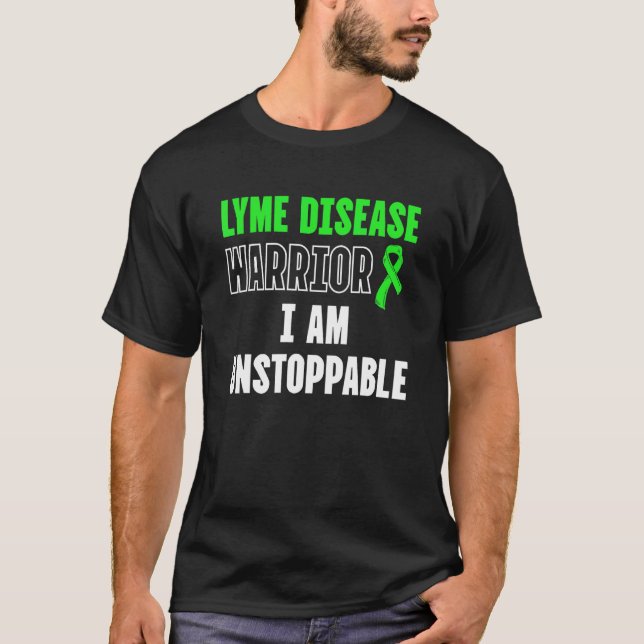 Lyme Disease Survivor Warrior Awareness T Shirt (Framsida)