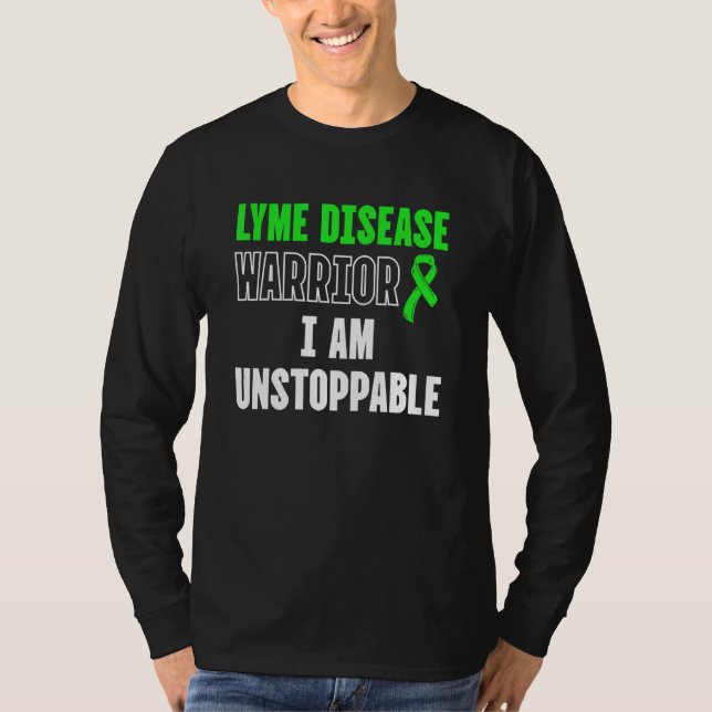 Lyme Disease Survivor Warrior Awareness T Shirt (Framsida)