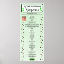 Lyme Disease Symptoms Diagram Poster utbildning