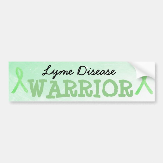 Lyme Disease Warrior Bumper Sticker Bildekal (Framsidan)