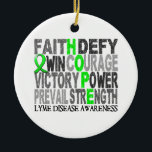 Lyme för hoppordCollage sjukdom Julgransprydnad Keramik<br><div class="desc">Att att se denna design för extra orsakar såväl som den färdiga samlingen för medvetenhetgåvaboutiquen av exklusiva Lyme sjukdomdesigner, behar besök som vår Lyme sjukdom delar upp på Färga en limefruktgröntväg av hoppstunder som delar det viktiga meddelandet av den Lyme sjukdommedvetenheten med våra hoppcollaget-skjortor, gåvor, och merchandise som presenterar ett...</div>