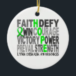 Lyme för hoppordCollage sjukdom Julgransprydnad Keramik<br><div class="desc">Att att se denna design för extra orsakar såväl som den färdiga samlingen för medvetenhetgåvaboutiquen av exklusiva Lyme sjukdomdesigner, behar besök som vår Lyme sjukdom delar upp på Färga en limefruktgröntväg av hoppstunder som delar det viktiga meddelandet av den Lyme sjukdommedvetenheten med våra hoppcollaget-skjortor, gåvor, och merchandise som presenterar ett...</div>