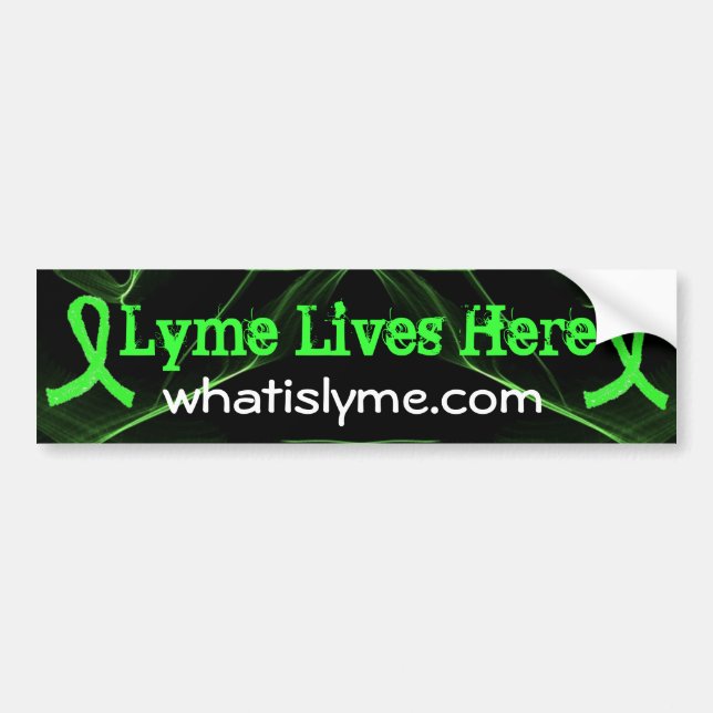 Lyme Lives Lyme Awareness Bumper Sticker Bildekal (Framsidan)