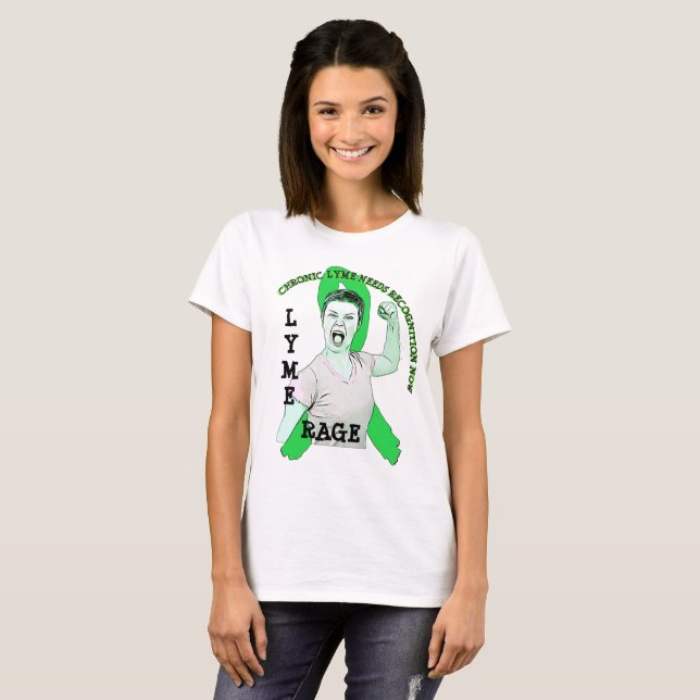 Lyme Rage Lyme Disease Bandklänning Shirt T (Hel framsida)
