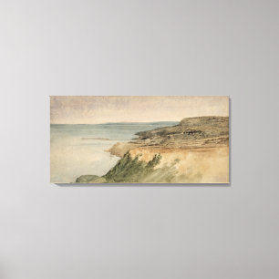 Lyme Regis, Dorset, c.1797 (över rita w/c på tex Canvastryck