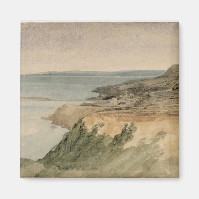 Lyme Regis, Dorset, c.1797 (w/c över penna vid tex Magnet (Framsidan)