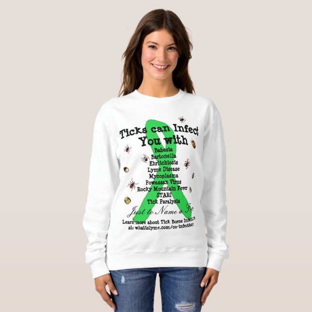Lymesjuka & Co-infektioner Medvetenhet T-shirt (Hel framsida)