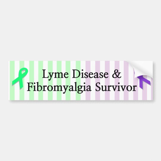 Lymesjuka & Fibromyalgi överlevande Bildstöd för B Bildekal (Framsidan)
