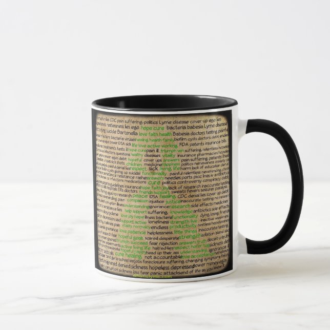 Lymesjuka Känslor Medvetenhet Kaffe Mugg (Höger)