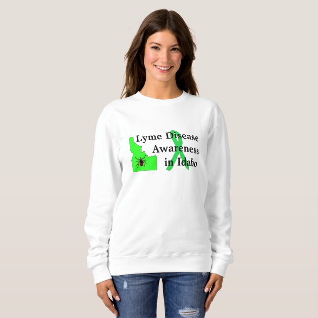 Lymesjuka medvetenhet i Idaho Fästing T-shirt (Hel framsida)