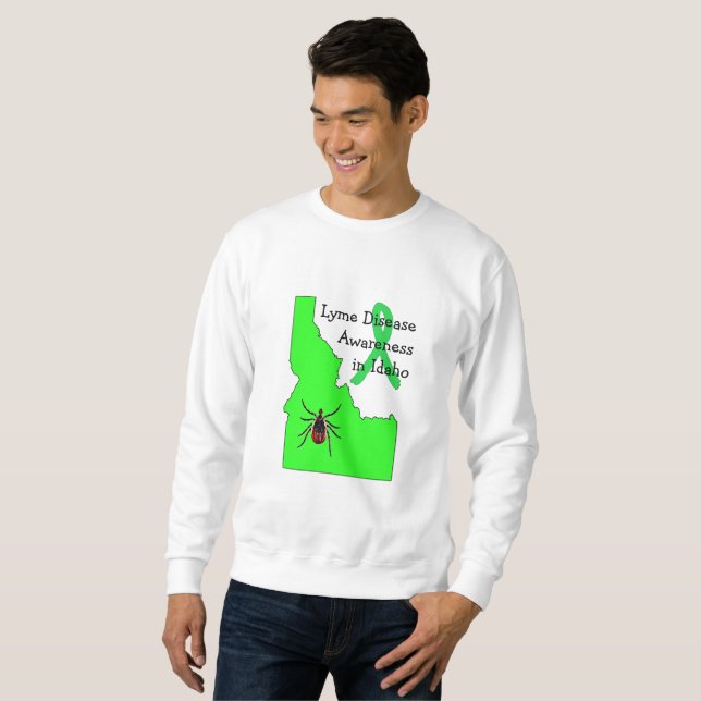Lymesjuka-medvetenhet i Idaho Fästing T-Shirt Långärmad Tröja (Hel framsida)