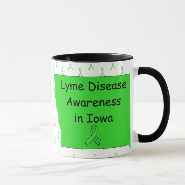Lymesjuka medvetenhet i Iowa kaffemug Mugg (Höger)