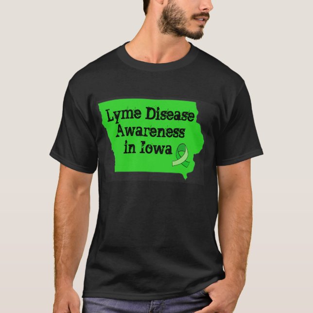 Lymesjuka-medvetenhet i Iowa-tröja Tee (Framsida)