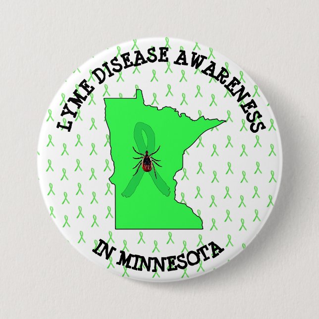 Lymesjuka medvetenhet i Minnesota knapp (Framsida)