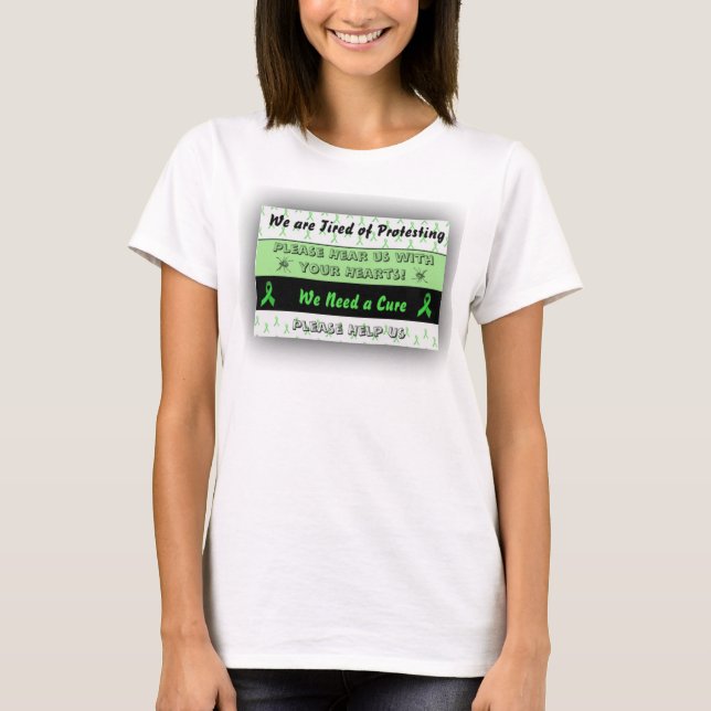 Lymesjuka Medvetenhet Protest T-shirt (Framsida)