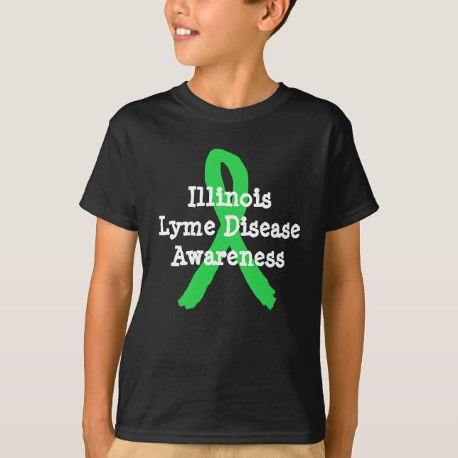 Lymesjuka medvetenhet T-shirt för Illinois barn (Framsida)